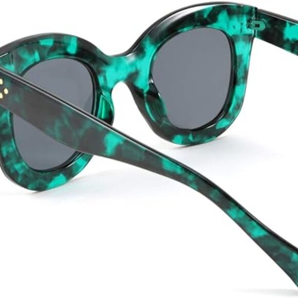 Cat eye green leopard sunglasses - Picture 6 of 6